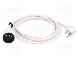 AS SCHWABE Prolongador de alimentación H05VV-F 3G1,5mm2 2m blanco