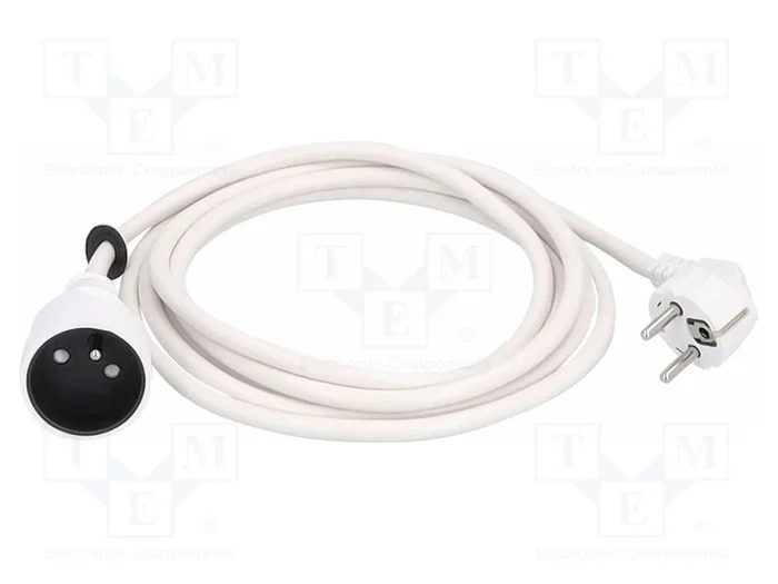 AS SCHWABE Prolongador de alimentación H05VV-F 3G1,5mm2 2m blanco AS SCHWABE Prolongador de alimentación H05VV-F 3G1,5mm2 2m blanco