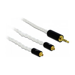 DeLOCK Cable de audio 2,5 mm a 2x MMCX 1,2 m Blanco