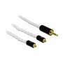 DeLOCK Cable de audio 2,5 mm a 2x MMCX 1,2 m Blanco