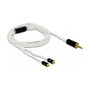 DeLOCK Cable de audio 2,5 mm a 2x MMCX 1,2 m Blanco