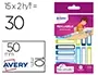 Avery Etiquetas para bolígrafos y lápices azul y verde 50x10 mm blister de 30 unidades Avery Etiquetas para bolígrafos y lápices azul y verde 50x10 mm blister de 30 unidades