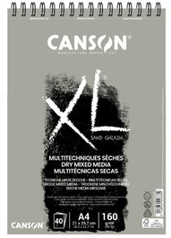 Bloc De Dibujo Canson Xl Sand Con Espiral Liso Color Gris A3 160G 40H (Set de 5)