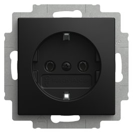 BUSCH-JAEGER BJ 20 EUC-915 SCHUKO® Steckdosen-Einsatz con Busch-balance® SI, Negro