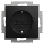 BUSCH-JAEGER BJ 20 EUC-915 SCHUKO® Steckdosen-Einsatz con Busch-balance® SI, Negro