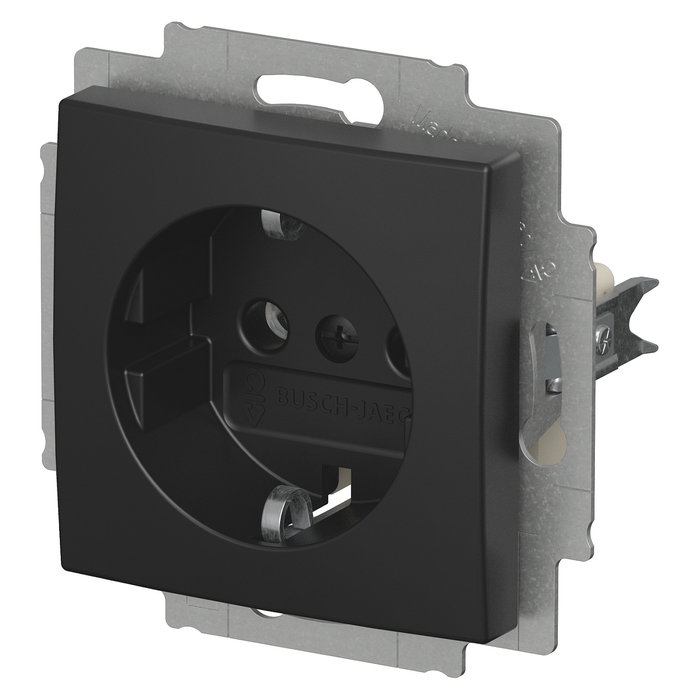 BUSCH-JAEGER 20 EUC-915 Enchufe SCHUKO Mate Negro Termoplástico IP20