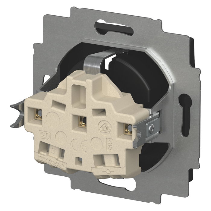 BUSCH-JAEGER 20 EUC-915 Enchufe SCHUKO Mate Negro Termoplástico IP20