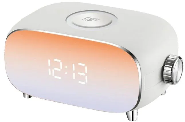 CGV Despertador CGV3322101306704 con Simulador de Amanecer y Atardecer Programable, Radio Despertador ALBA, 60 Emisoras