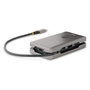 StarTech.com Adaptador Multipuertos USB-C DKT31CDHPD3 HDMI/DP 4K 60Hz, Hub USB 3.2, 100W PD, Gris