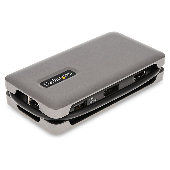 StarTech.com Adaptador Multipuertos USB-C DKT31CDHPD3 HDMI/DP 4K 60Hz, Hub USB 3.2, 100W PD, Gris
