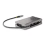 Startech.com DKT31CDHPD3 Base Docking Station USB-C a HDMI/DP 4K 60Hz con 100W PD, 3 Puertos USB 3.2 (10Gbps) y Ethernet Gigabit para Portátil - Gris
