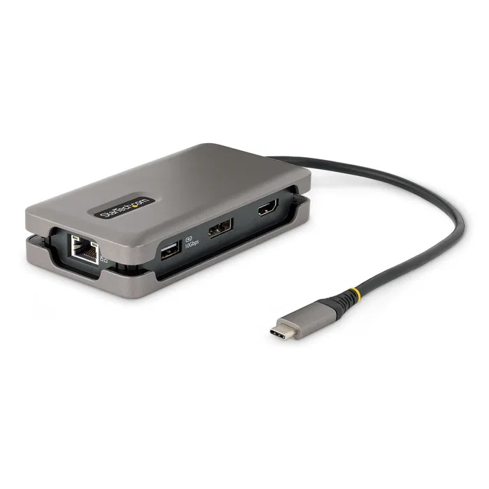 Startech.com DKT31CDHPD3 Base Docking Station USB-C a HDMI/DP 4K 60Hz con 100W PD, 3 Puertos USB 3.2 (10Gbps) y Ethernet Gigabit para Portátil - Gris