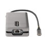 StarTech Adaptador Multipuertos USB-C con HDMI, DP, Hub USB de 3 Puertos, Estación de Conexión USB-C HDMI DP 1GbE 16W