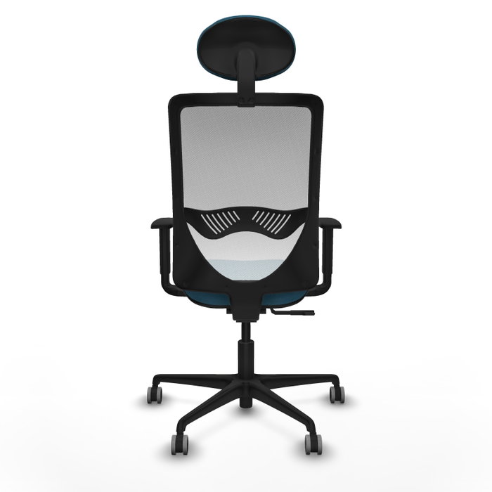 PIQUERAS Y CRESPO Silla de oficina Zulema con mecanismo Sincro Verde petróleo y Blanco PIQUERAS Y CRESPO Silla de oficina Zulema con mecanismo Sincro Verde petróleo y Blanco