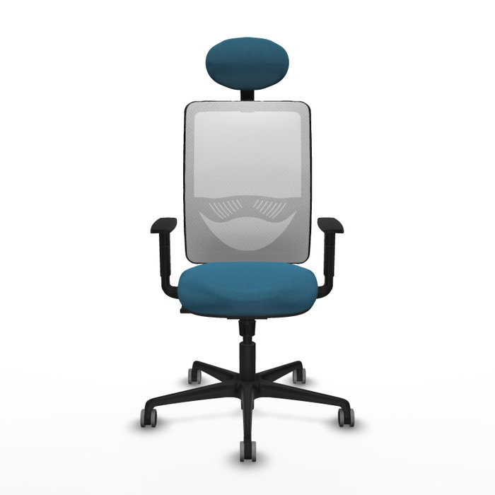 PIQUERAS Y CRESPO Silla de oficina Zulema con mecanismo Sincro Verde petróleo y Blanco PIQUERAS Y CRESPO Silla de oficina Zulema con mecanismo Sincro Verde petróleo y Blanco