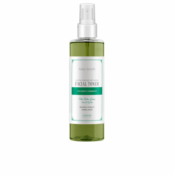 Alma Secret Tónico Facial Revitalizante y Antiedad con Pepino & Hamamelis, Cierra Poros, Equilibra Grasa, Sin Alcohol 200 ml Alma Secret Tónico Facial Revitalizante y Antiedad con Pepino & Hamamelis, Cierra Poros, Equilibra Grasa, Sin Alcohol 200 ml