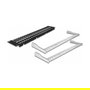 DeLOCK Patch Panel Keystone de 19 Pulgadas, 48 Puertos, 2U, Negro, con Entrada de Tensión y Relieve, Panel de Conexión para Rack de Metal, Ref: 19? 48 Port mit Entlastungsschienen