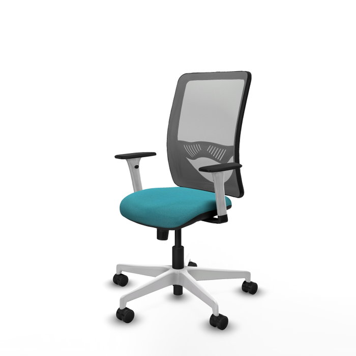 PIQUERAS Y CRESPO Silla de oficina Zulema Turquesa y Gris
