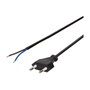 LogiLink Cable de Alimentación CEE 7/16 a Extremo Abierto, 1.5 m, Negro
