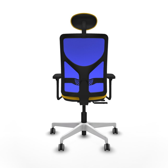 PIQUERAS Y CRESPO Silla de oficina Motilla con mecanismo Sincro/Traslack, Amarillo y Azul PIQUERAS Y CRESPO Silla de oficina Motilla con mecanismo Sincro/Traslack, Amarillo y Azul