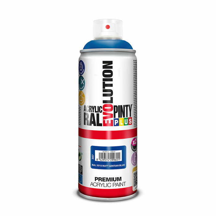 Pinty Plus Pintura Acrílica Spray Evolution RAL 5010 Gentian Blue Mate 520 cc