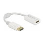 DeLOCK Adaptador DisplayPort 1.1 macho a HDMI hembra blanco 0,15 m