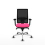 PIQUERAS Y CRESPO Silla de oficina Horna Rosa y Negro con mecanismo Sincro