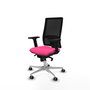 PIQUERAS Y CRESPO Silla de oficina Horna Rosa y Negro con mecanismo Sincro