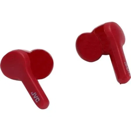 JVC HA-A8T Auriculares Bluetooth True Wireless Rojos con Estuche de Carga, 15h Autonomía Total, Micrófono y Resistencia IPX4
