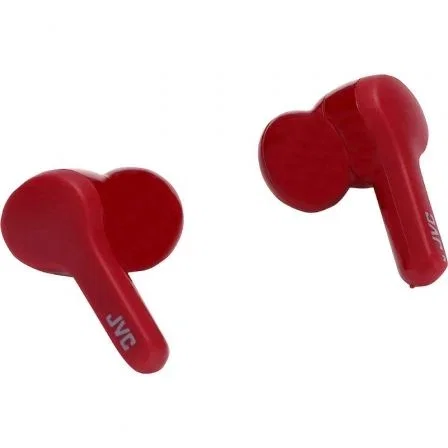 JVC HA-A8T Auriculares Bluetooth True Wireless Rojos con Estuche de Carga, 15h Autonomía Total, Micrófono y Resistencia IPX4