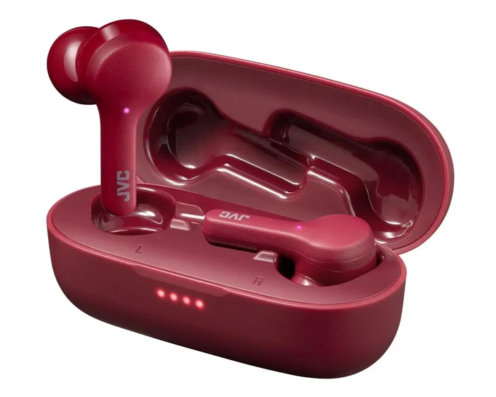 JVC Auriculares Inalámbricos True Wireless TWS HA-A8T-R Intrauditivos Bluetooth 5.0 IPX4 Resistente al Agua Batería 15h Carga Rápida Rojo JVC Auriculares Inalámbricos True Wireless TWS HA-A8T-R Intrauditivos Bluetooth 5.0 IPX4 Resistente al Agua Batería 15h Carga Rápida Rojo