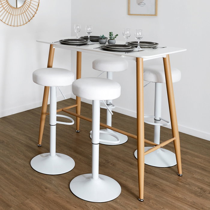 Home Deco Factory Taburete de Bar Regulable Mumford
