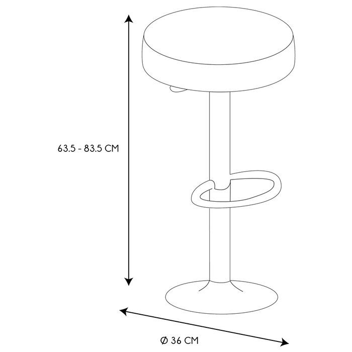 Home Deco Factory Taburete de Bar Regulable Mumford