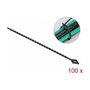 DeLOCK Bridas Reutilizables de Poliamida, 100 Unidades, 200 mm de Longitud x 2.4 mm de Ancho, Color Negro, para Conjuntos de hasta 5.2 cm