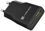 Natec Ribera GaN Slim Cargador USB-A + USB-C Negro