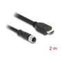 DeLOCK 81218 Cable M12 A-codificado 17 pines a HDMI de 2 m, negro