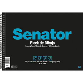 Bloc De Dibujo Senator Con Espiral Liso A3 150G 20H
