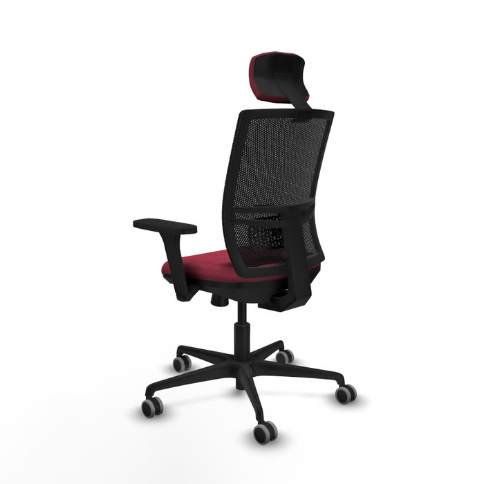 PIQUERAS Y CRESPO Silla de oficina Yunquera Granate y Negro con Mecanismo Sincro/Traslack PIQUERAS Y CRESPO Silla de oficina Yunquera Granate y Negro con Mecanismo Sincro/Traslack