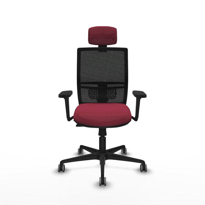 PIQUERAS Y CRESPO Silla de oficina Yunquera Granate y Negro con Mecanismo Sincro/Traslack PIQUERAS Y CRESPO Silla de oficina Yunquera Granate y Negro con Mecanismo Sincro/Traslack