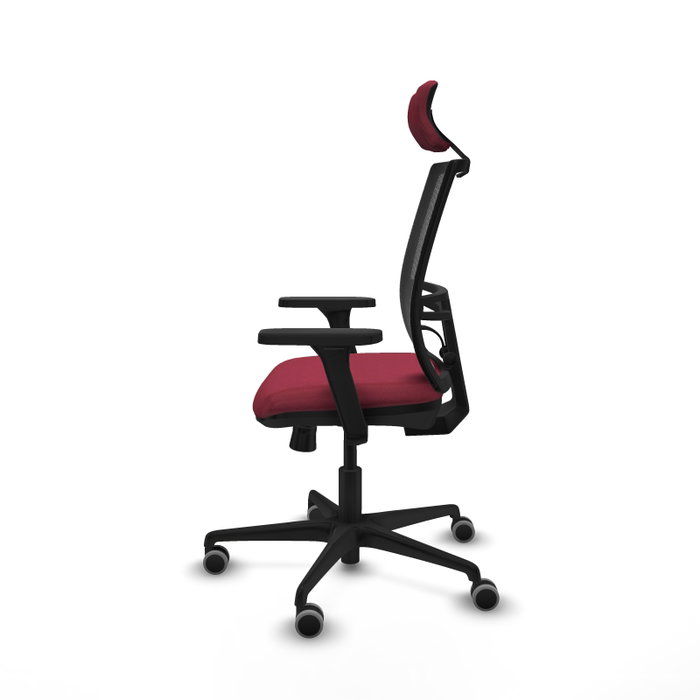 PIQUERAS Y CRESPO Silla de oficina Yunquera Granate y Negro con Mecanismo Sincro/Traslack PIQUERAS Y CRESPO Silla de oficina Yunquera Granate y Negro con Mecanismo Sincro/Traslack