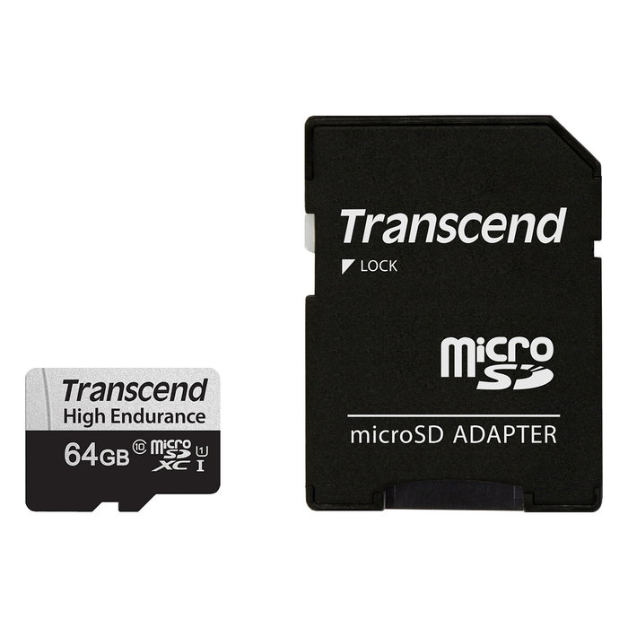 Transcend microSDXC 350V 64GB con Adaptador