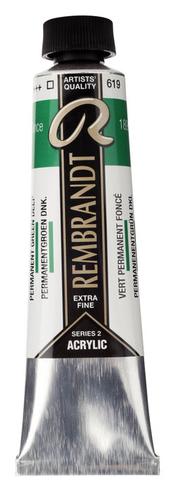 Rembrandt Verde Permanente Oscuro 619 Acrílico Tubo 40 ml Rembrandt Verde Permanente Oscuro 619 Acrílico Tubo 40 ml