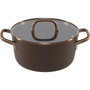 Zwilling Milano Olla con Tapa de Vidrio 24 cm Marrón