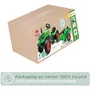 Falk X Tractor Tractor de pedal verde con capó de apertura y remolque incluido para niños de 2 a 5 años