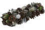 DKD Home Decor Portavelas Piña Cristal Verde con 3 Velas