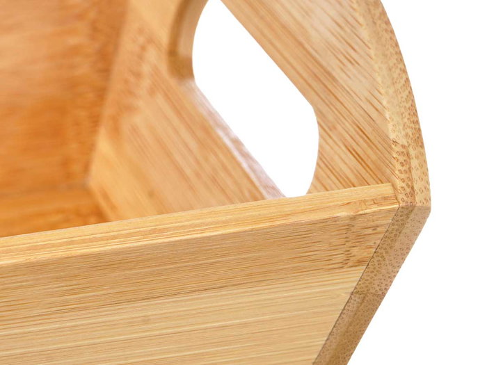 Kinvara Bandeja Bambu con Asas 28.5x13.5x6.5 cm Natural (Set de 18)