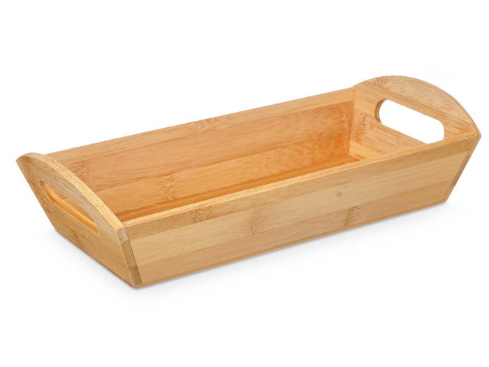 Kinvara Bandeja Bambu con Asas 28.5x13.5x6.5 cm Natural (Set de 18)