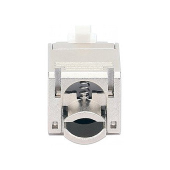 Intellinet 790796 Conector RJ45 Chapado en Oro para Cable Cat6a/6 STP U/FTP 10G, Acero Inoxidable, Macho Derecho