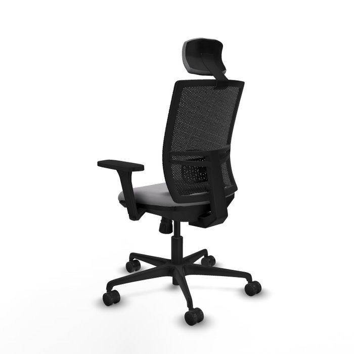 PIQUERAS Y CRESPO Silla de oficina Yunquera con mecanismo Sincro, Gris y Negro