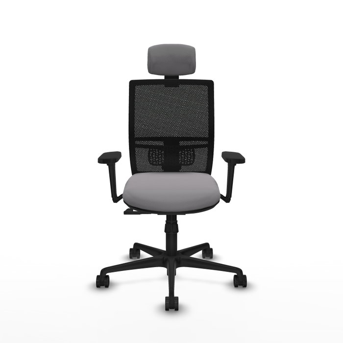 PIQUERAS Y CRESPO Silla de oficina Yunquera con mecanismo Sincro, Gris y Negro